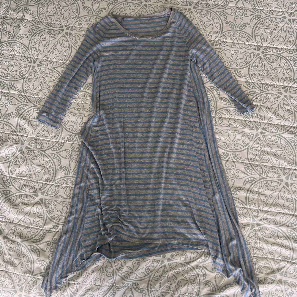 Blue Striped Tee Shirt Dress
